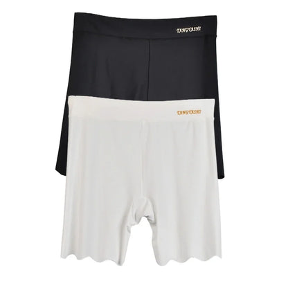 2pcs Seamless Safety Shorts Womens Ice Silk Summer Anti Rub Underwear Boxers Under Skirt Panty Big Size Short Leggings 40-100kg