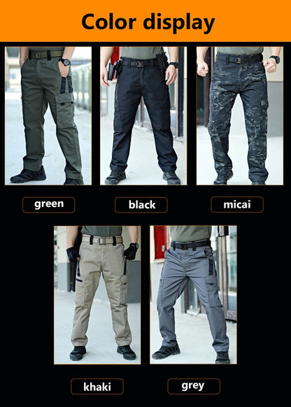 New Tactical Work Pants Men Casual Outdoor Waterproof Cargo Trousers 2/1Pcs Multi-pocket Wear-Resistant Outdoor Training Trouser