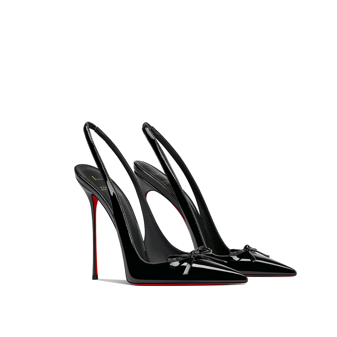 2025 Spring New Women's High Heels Black Patent Leather Pointed Stiletto Fashion Trend Women's Shoes