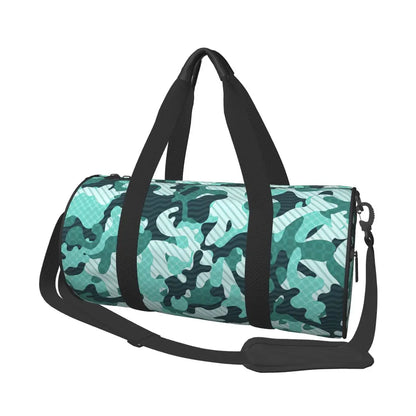 Camo Travel Bags Men Fitness Handbag Cylinder Shoulder Bag Women Large Travel Tote Luggage Bag Gym Handbags