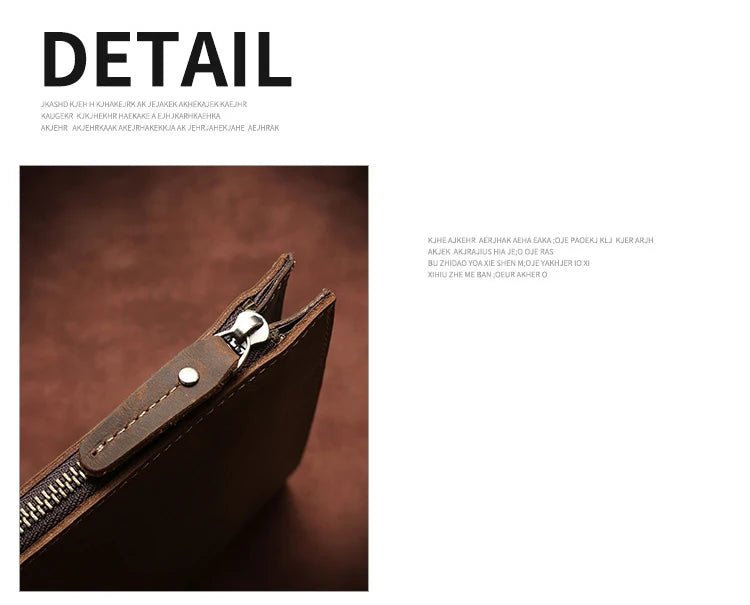 New Real Leather Handbag for Men Day Clutches Luxury Wristlet Coin Card Holders Zipper Clutch Designer Men's Wallets Purse Bolso