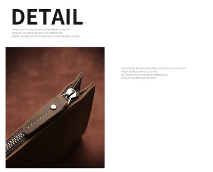 New Real Leather Handbag for Men Day Clutches Luxury Wristlet Coin Card Holders Zipper Clutch Designer Men's Wallets Purse Bolso