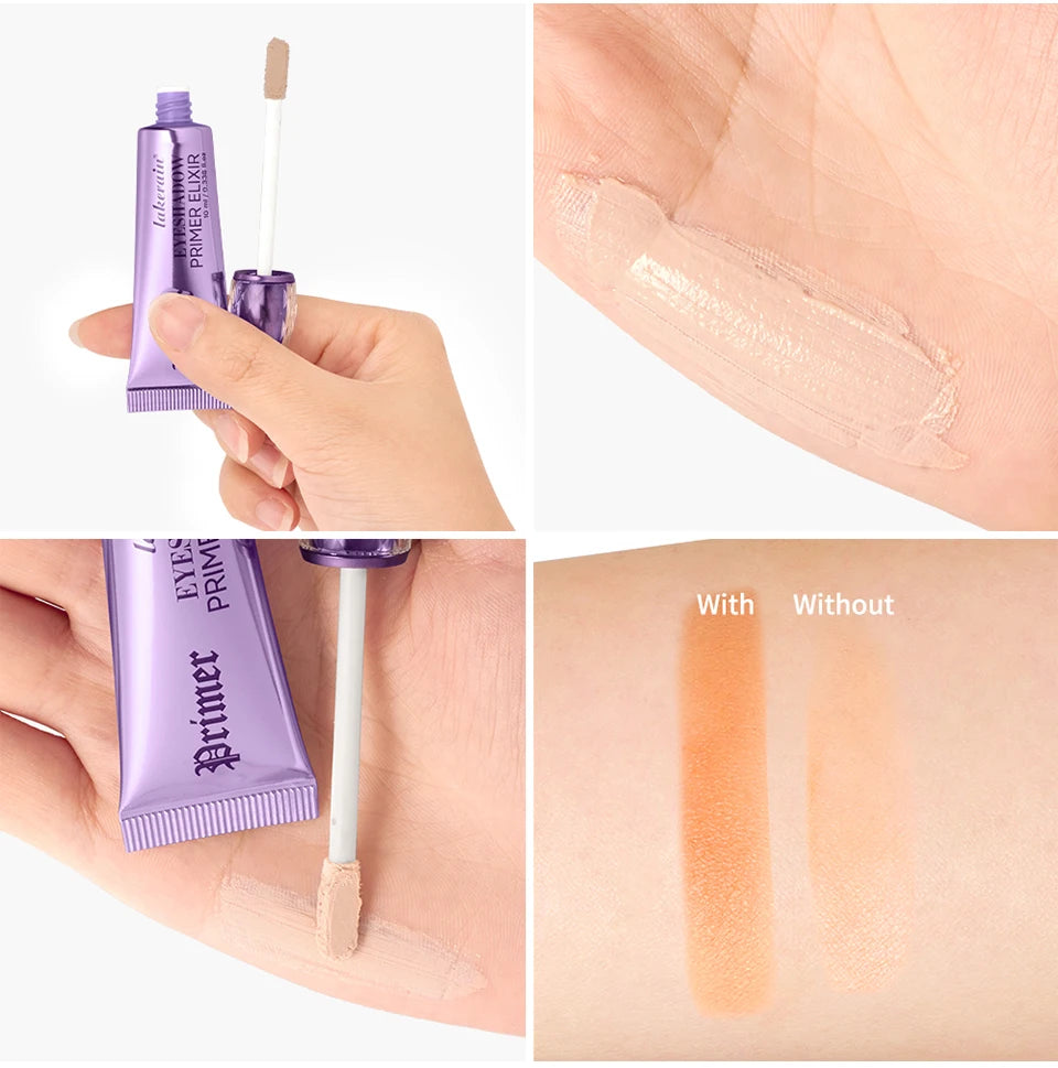 Waterproof Eyeshadow Primer Potion Nude Eyelid Base Primer for Smooth Eye Makeup Waterproof & Long-Lasting Translucent
