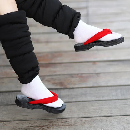 Japanese Anime Women Cosplay Geta Slippers Halloween Costume Cos Shoes Indoor Slippers Wood Clogs Summer Flip Flops Slides