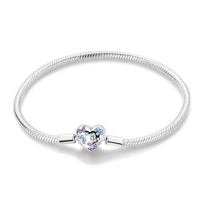 925 Sterling Silver Travel Plane Snake Basic Chain Cat and Moon Bracelet fit Original Charm Beads DIY Women Design Jewelry Party