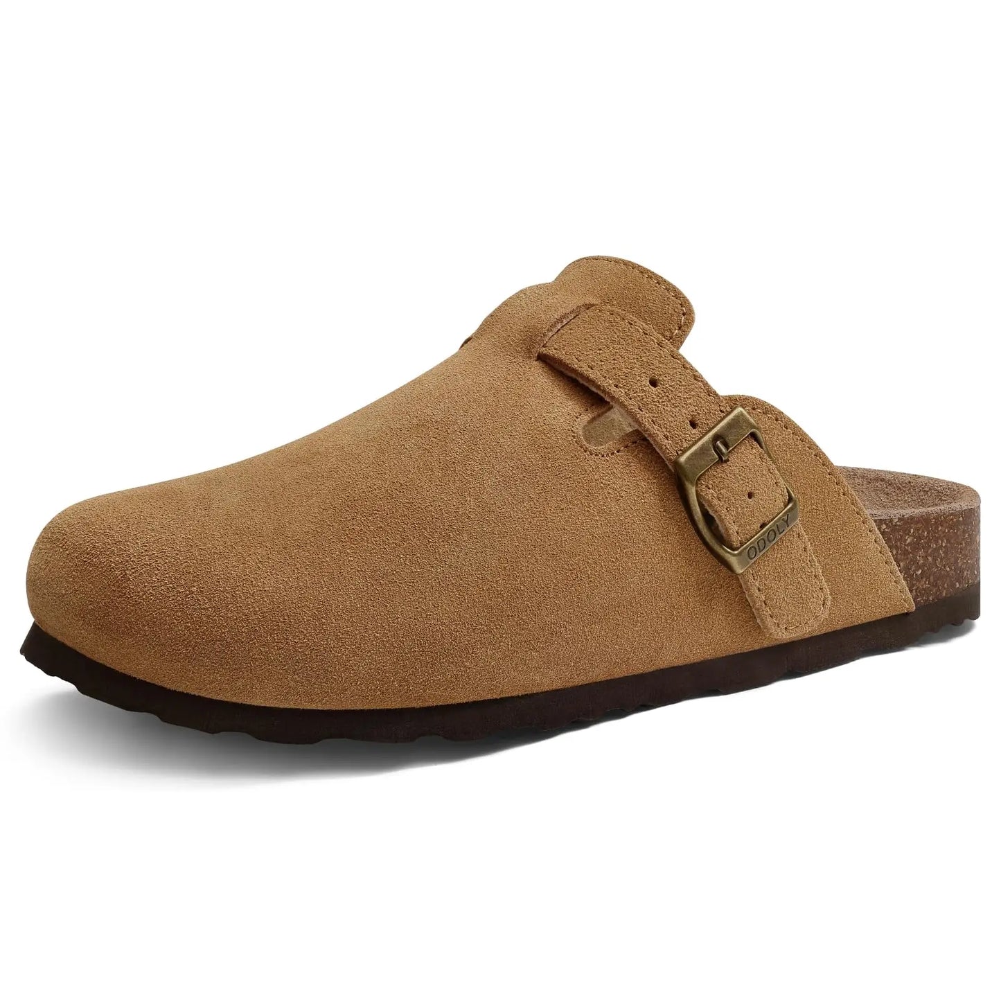 Goosecret Genuine Cow Suede Clogs for Women Men Clogs Soft Cork Footbed Mules Leisure House Shoes with Arch Support Beach Slides