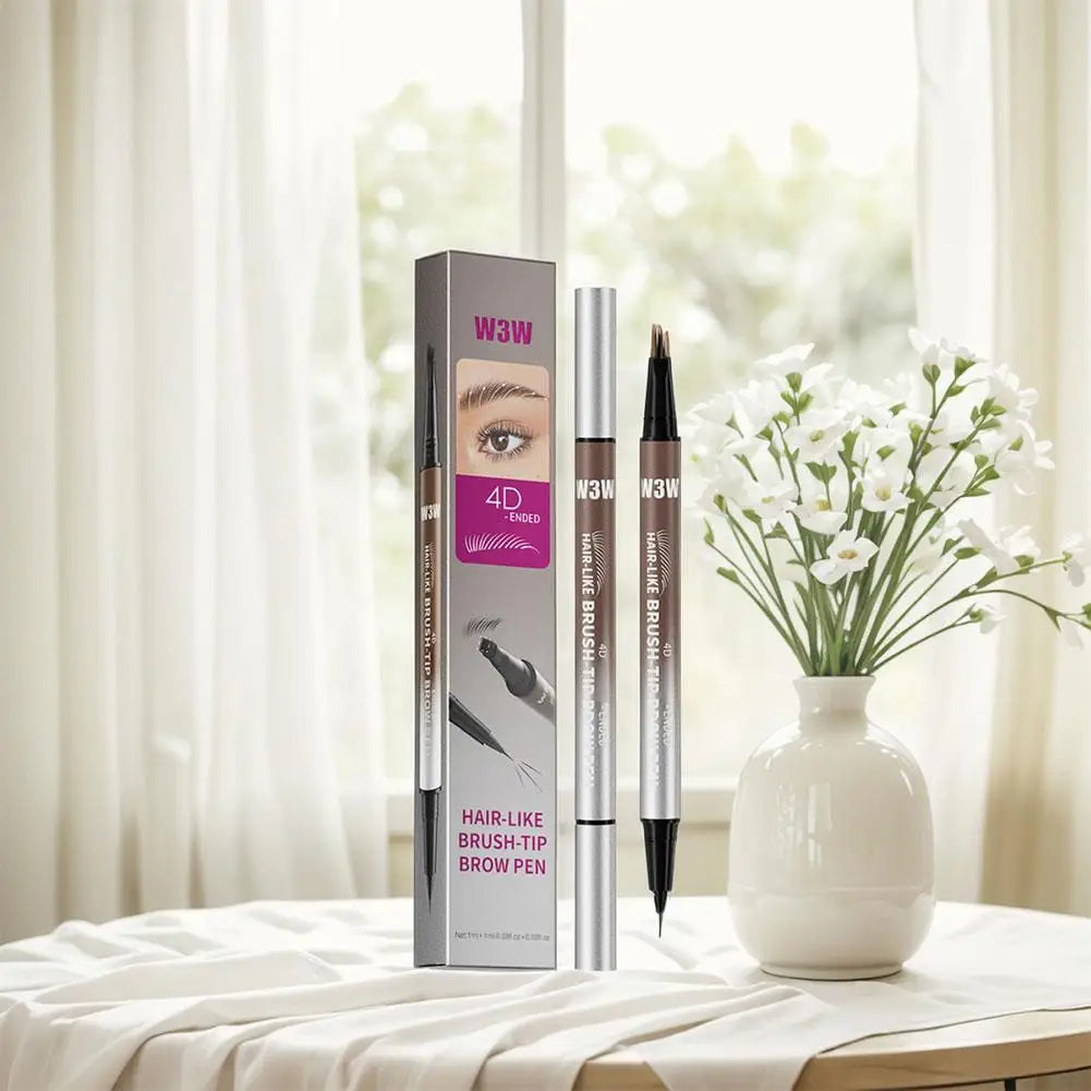NEW Hair-Like Eyebrow Pencil 4D Micro-Sculpting Dual-Ended Eyebrow Pencil and Eyeliner Long-lasting Liquid Eyebrow Pen Like Real