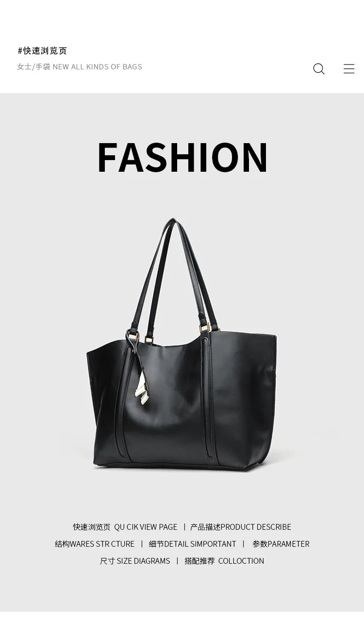 Large Capacity Tote Bag Luxury Designer Women Shoulder Bag Pu Leather Bucket Bags For Women Handbags And Purses New 2026 Shopper