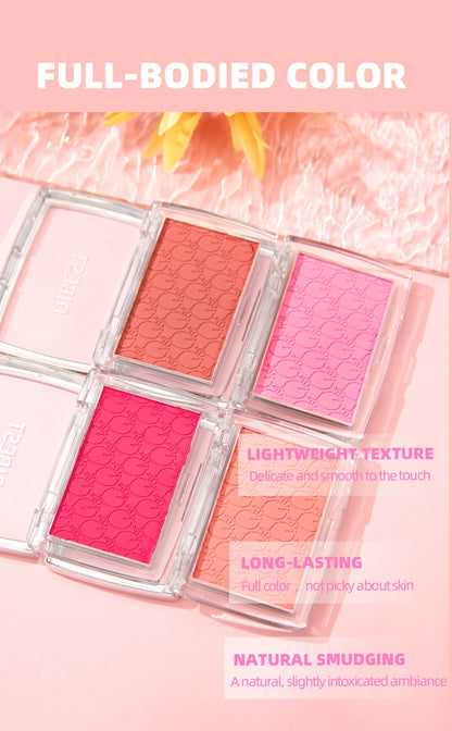 Embossed Powder Blush Peach Pink Coral Tint Makeup 3D Relief Blush Palette Brown Cheek Contour Rouge Cosmetics Face Brightens