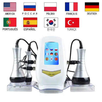 40K 3 In1 Cavitation Body Slimming Machine Facial Massager Skin Tighten Face Lifting Vacuum Suction Beauty Device（Fast Shipping）