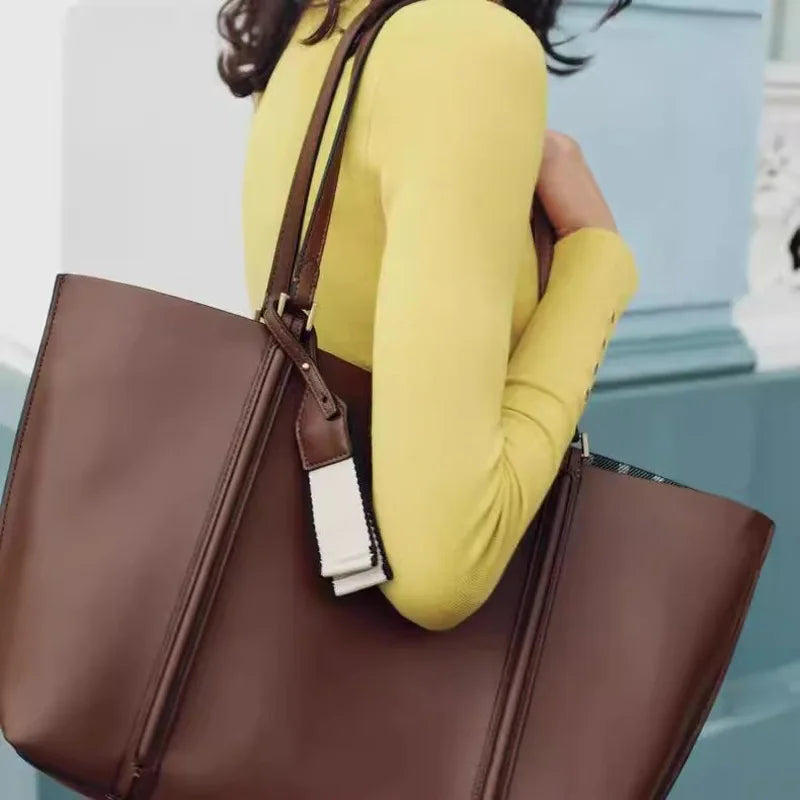 Large Capacity Tote Bag Luxury Designer Women Shoulder Bag Pu Leather Bucket Bags For Women Handbags And Purses New 2026 Shopper