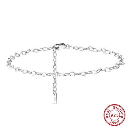 ORSA JEWELS 925 Sterling Silver Mariner Chain Anklets Fashion Women Summer 14K Gold Foot Bracelet Ankle Straps Jewelry SA24