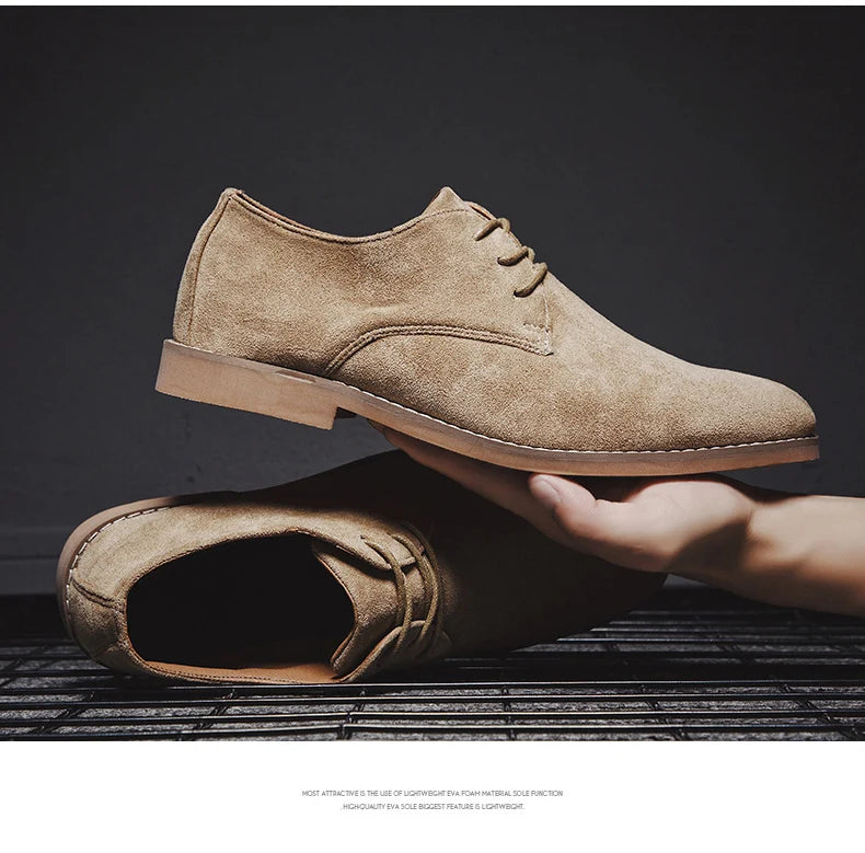 Men's Matte Leather Black/brown Casual Business Office Oxfords Formal Suede Leather Shoes for Men New Arrivals Male Derby Style