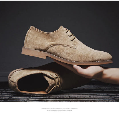 Men's Matte Leather Black/brown Casual Business Office Oxfords Formal Suede Leather Shoes for Men New Arrivals Male Derby Style