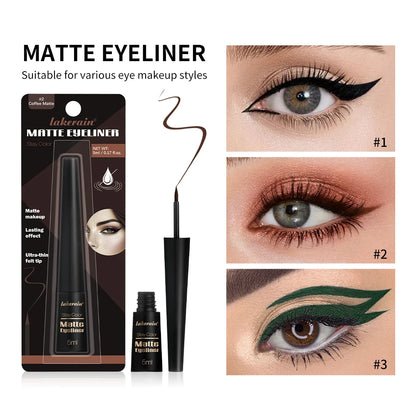 Matte Liquid Eyeliner Matte Eyeliner Waterproof and Sweat-Proof Non-Smudge Liquid Eyeliner Smooth Liquid Eyeliner