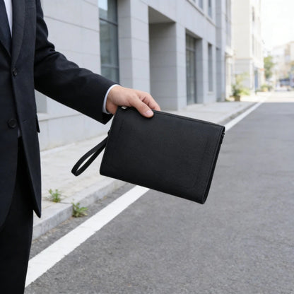 Mens Clutches Luxury High Quality Leather Envelope Clutch Bag Business Simple Large Capacity Card Holder Daily Office Casual