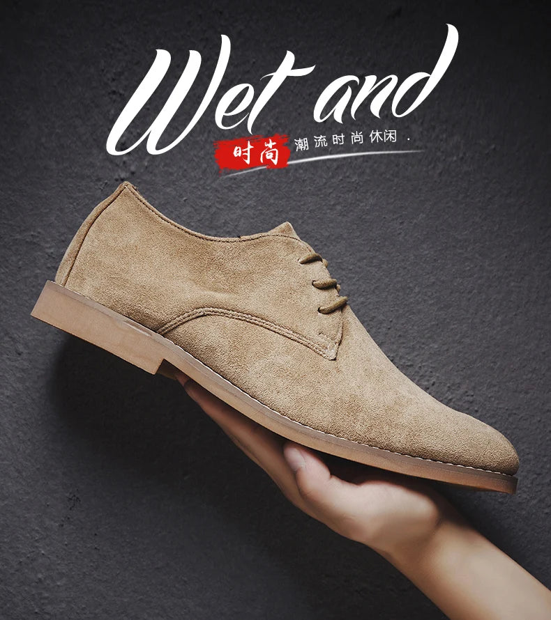 Men's Matte Leather Black/brown Casual Business Office Oxfords Formal Suede Leather Shoes for Men New Arrivals Male Derby Style