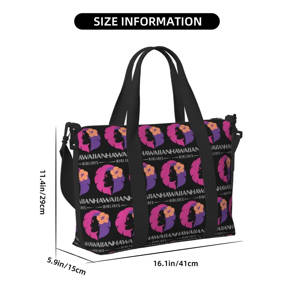Hawaiian Airlines Herc Travel End Of Southern Summer Sale Beach Travel Bag Tote Bags for Gym Women Shopping Duffle Shoulder Bag